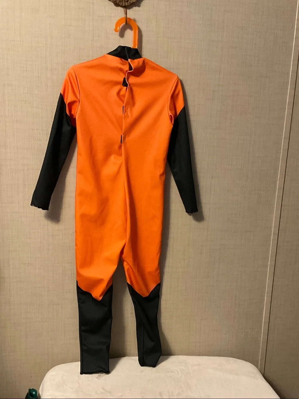 Children's Orange & White Fox-Themed One-Piece Bodysuit